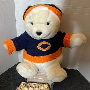 CHICAGO BEARS vintage Teddy Bear wearing Sweater Plush Carson Pirie Scott
